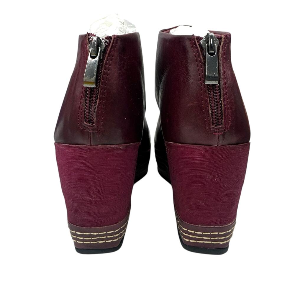 Antelope 984 Hi Cut & Wrap Platform Wedge Red Bordeaux Women's size 10 - Picture 6 of 8